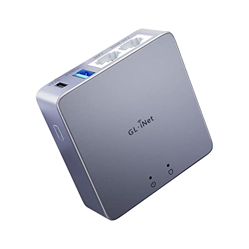 GL.iNet MT2500A (Brume 2) Mini VPN Security Gateway for Home Office and Remote Work-VPN Server&Client for Home and Office, VPN Cascading, Internet Security, 2.5G WAN, *NO Wi-Fi* (Aluminium Alloy Case) - Image 1