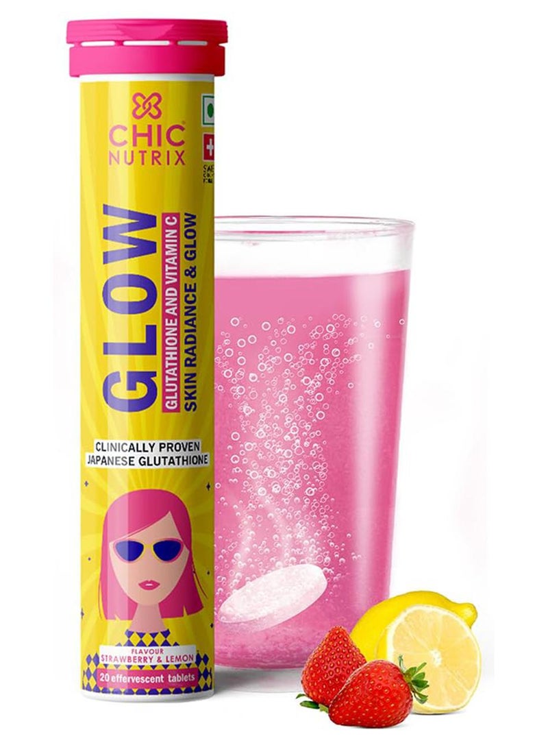 CHICNUTRIX Glow Strawberrry And Lemon 20 Tablets - Image 1