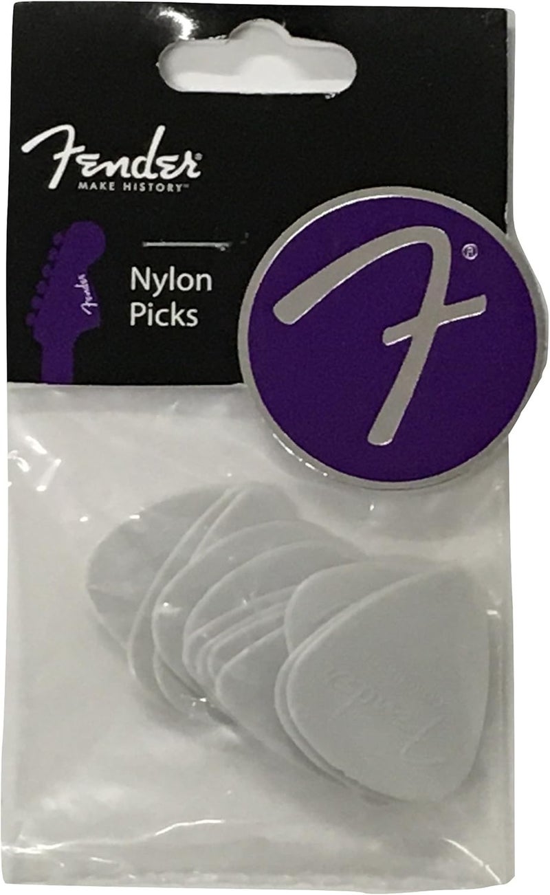 FENDER بيكز جيتار نايلون من فيندر شكل 351 ملحقات جيتار أبيض 060 مم 12 عبوة - Image 2