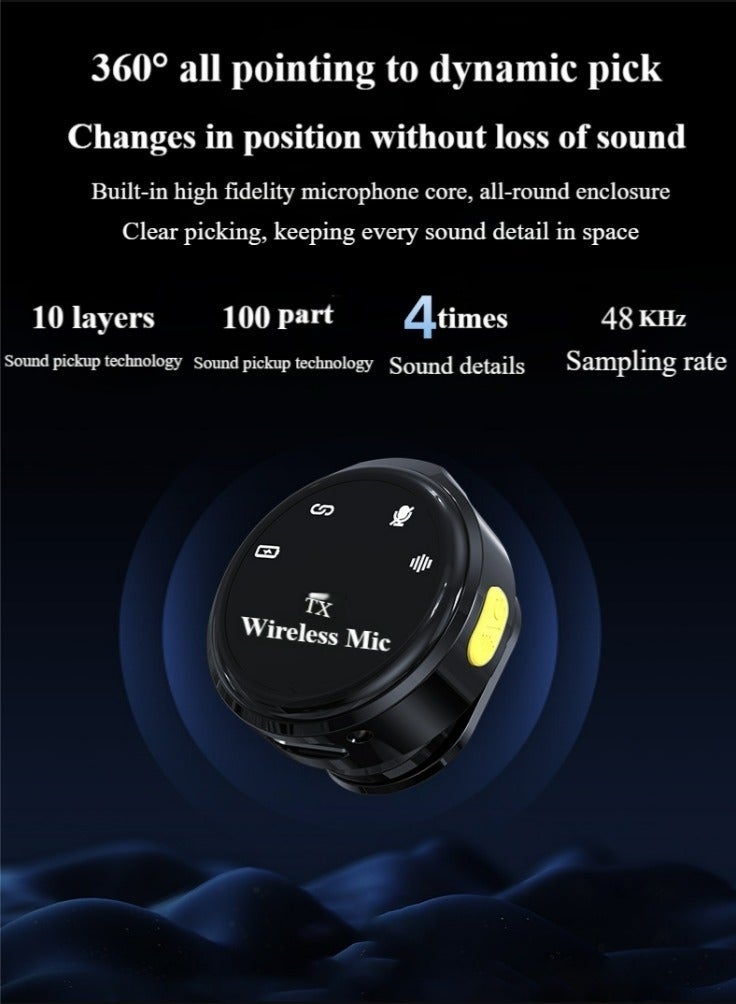 Bukela Wireless Lavalier Microphone for iPhone iPad with Type-C - Dual Mini Omnidirectional Condenser Video Recording Mini Wireless Microphone for Interviews Podcasts Vloggers YouTube Live Broadcasts - Image 4