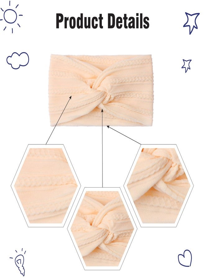 SYGA Baby Headband Nylon Soft Stretchable Thread Hairbands For Newborn Infant Toddler Kids 0-3 Year - Meat Powder - Image 5