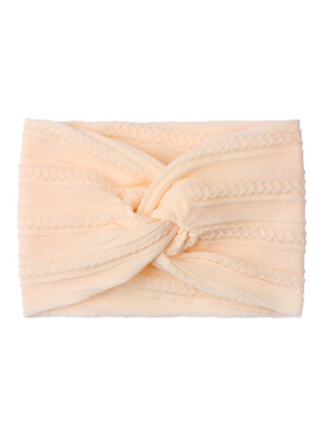 SYGA Baby Headband Nylon Soft Stretchable Thread Hairbands For Newborn Infant Toddler Kids 0-3 Year - Meat Powder - Image 2