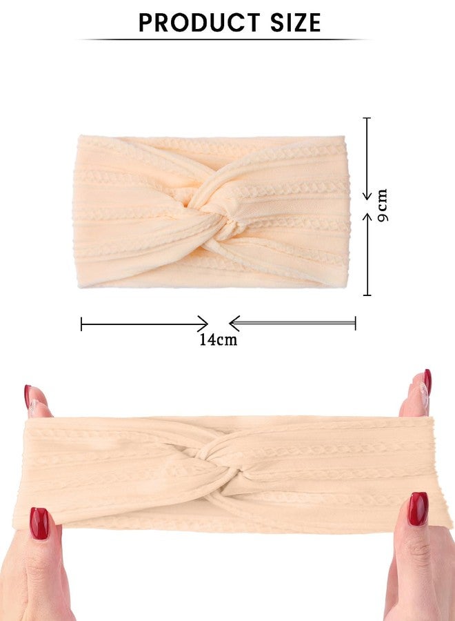 SYGA Baby Headband Nylon Soft Stretchable Thread Hairbands For Newborn Infant Toddler Kids 0-3 Year - Meat Powder - Image 4