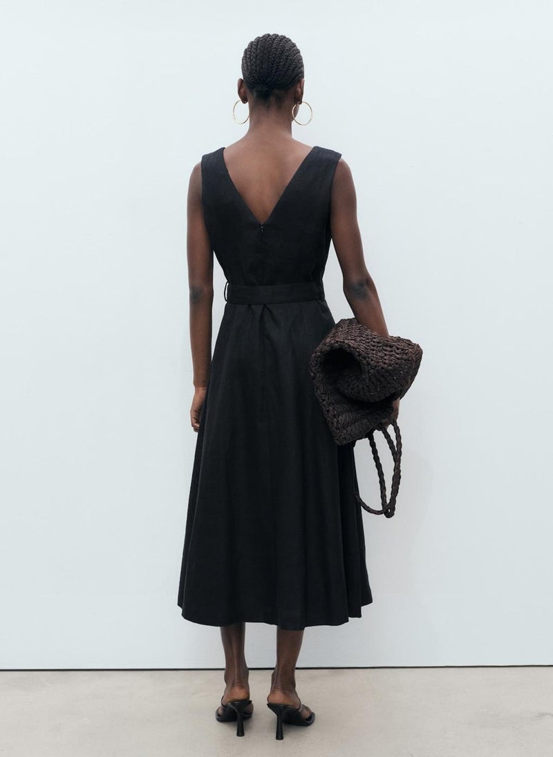MANGO Belted A-Line Dress  - Image 2