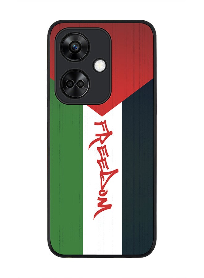 Stylizedd Rugged Black Edge case for OnePlus Nord CE3 Custom Slim fit Flexible Anti Drop Thin Phone Case Cover - Freedom - Image 1