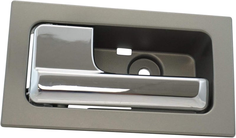 TRQ Driver Side Interior Door Handle Chrome & Platinum Compatible with 2009-2014 Ford F-150 FO1352152 - Image 1