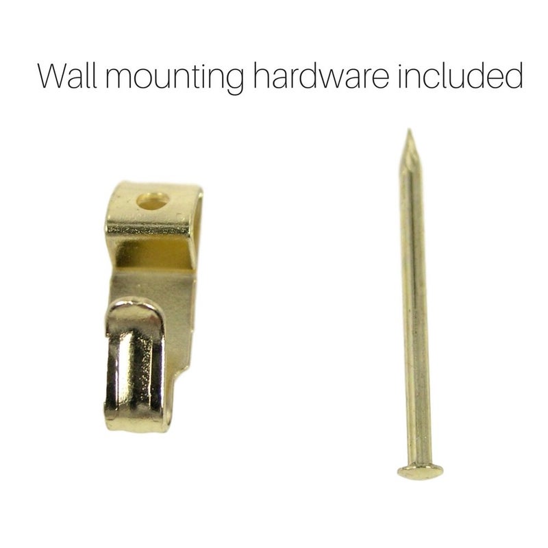 Banberry Designs Brass Vinyl Coated Plate Hanger 5 to 7 Inch Plates - Set of 4 - Includes Hook and Nail for Hanging - Image 3