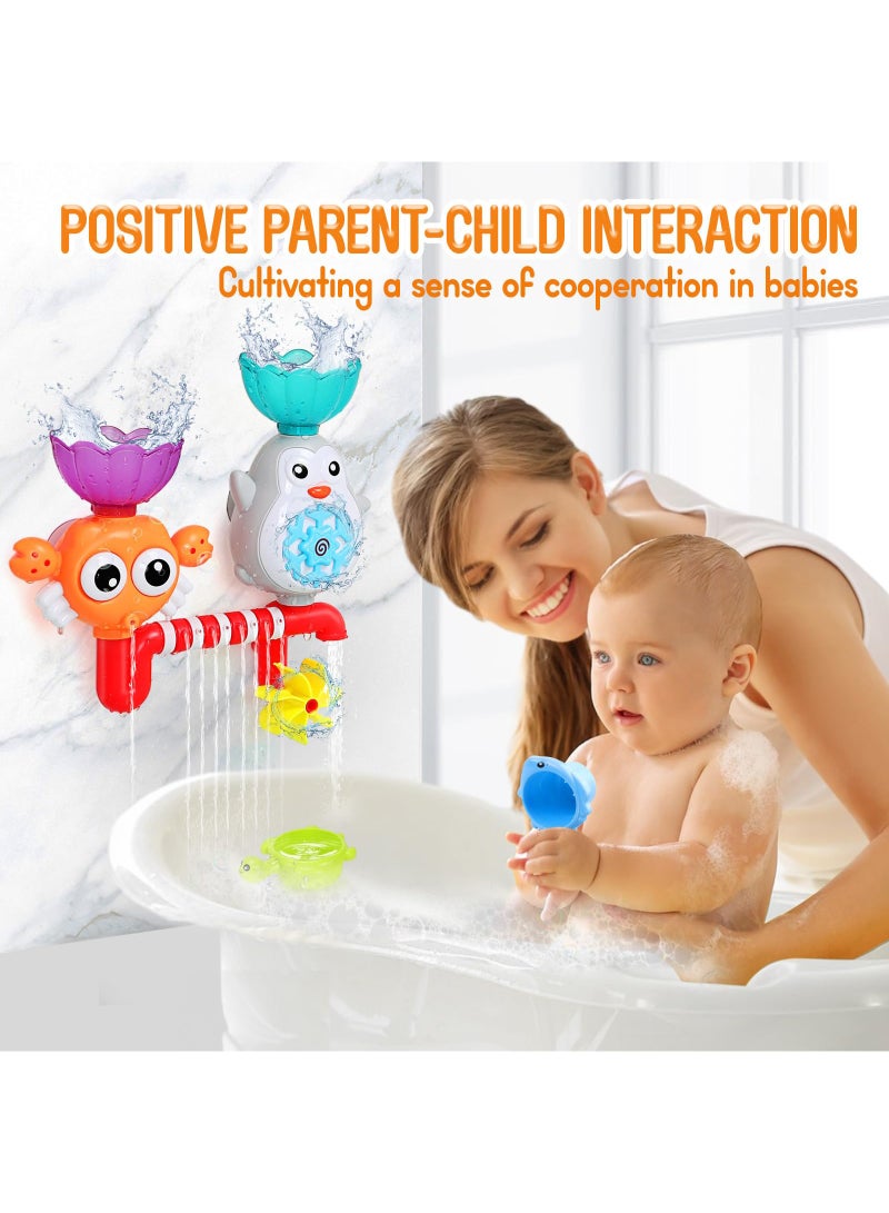 Baby Bath Toys Suction Toys, Preschool Kids Water Toys with Suction Cups for Toddler Bath Toys, Educational Sensory Toys for 1+ Year Old Boys Girls Gifts, Sensory Toys for Autism