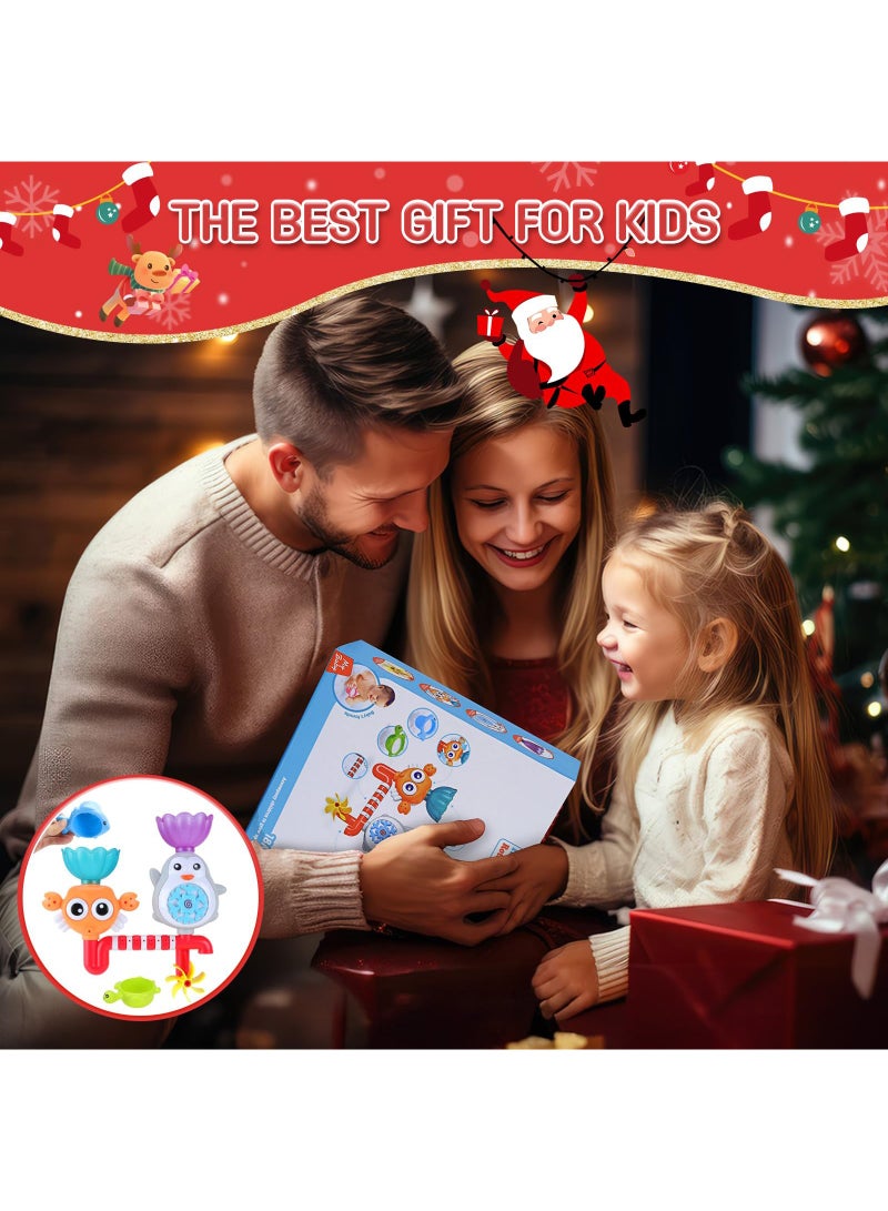 Baby Bath Toys Suction Toys, Preschool Kids Water Toys with Suction Cups for Toddler Bath Toys, Educational Sensory Toys for 1+ Year Old Boys Girls Gifts, Sensory Toys for Autism
