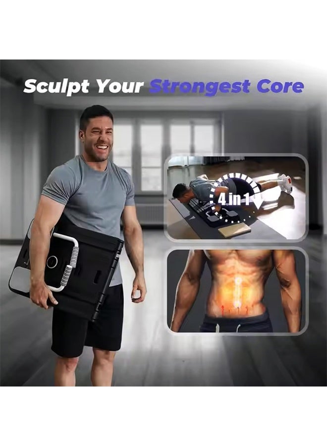 DUNISO Foldable Pilates Reformer Set，5-in-1 Multifunctional Sliding Board with Resistance Bands & Timer, Core Trainer Ab Machine Fitness Equipment for Home Gym, Women & Men，All Levels(Beginner to Advanced)  - Image 2