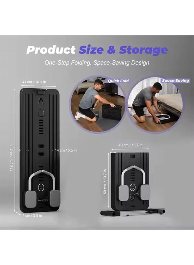 DUNISO Foldable Pilates Reformer Set，5-in-1 Multifunctional Sliding Board with Resistance Bands & Timer, Core Trainer Ab Machine Fitness Equipment for Home Gym, Women & Men，All Levels(Beginner to Advanced)  - Image 5