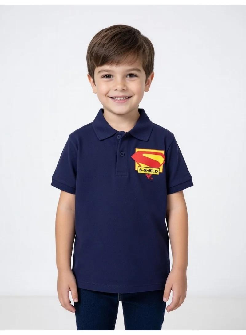 SUPERMAN Superman | Boys Polo T-Shirt | Navy