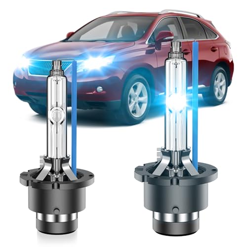 SENROBO Fit for Infiniti FX35 FX37 FX45 FX50 QX60 QX50 QX56 QX80 M56 M35 OEM 35W Projector Low Beam D2S HID Xenon Headlight Bulbs Replace, 8000K Blue Super Bright D2SC1 Bi-xenon Light, Pack of 2 - Image 1