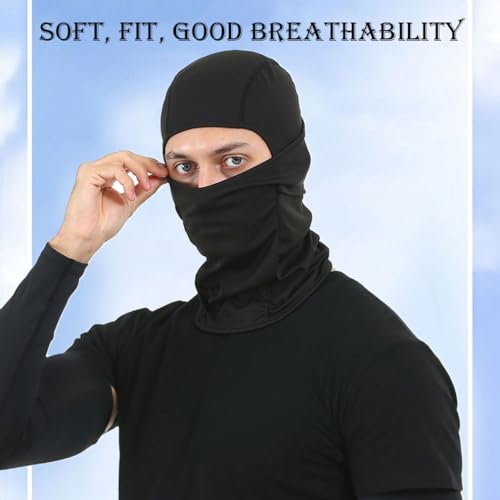 AILONSHAWN Black Ski Mask for Men Balaclava Face Mask Women Summer Shiesty Mask Full Head Cover for Motorcycle Helmet Football Sun Protection - Image 5