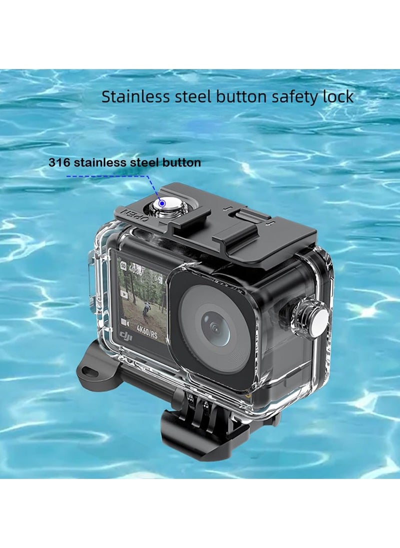 Generic Waterproof Case for DJI Osmo Action 5 Pro for Osmo Action 4 for Action 3 Camera Accessories Underwater 45M/148FT Deep Diving Protective Shell Housing with Bracket Accessories Quick Release Mount  - Image 2