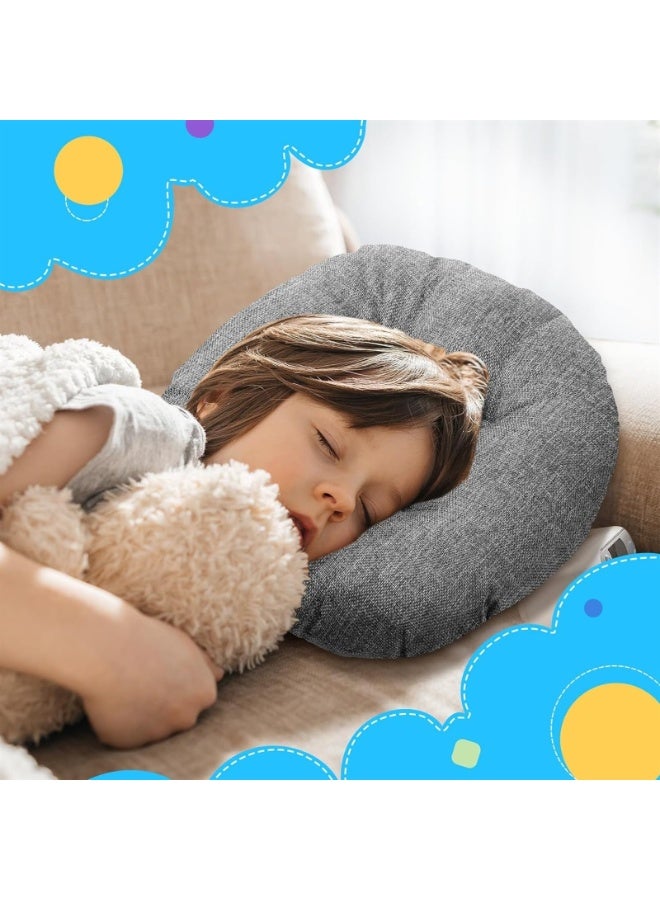 يُسلِّم 8 قطع - وسائد أرضية دائرية للأطفال والصغار، مقاعد مرنة لأثاث الفصل الدراسي، وسادة أرضية بسمك 3.5 بوصة للمنزل، ودور الحضانة، ومرحلة ما قبل المدرسة، واليوغا والتأمل (اللون: رمادي) - Image 4