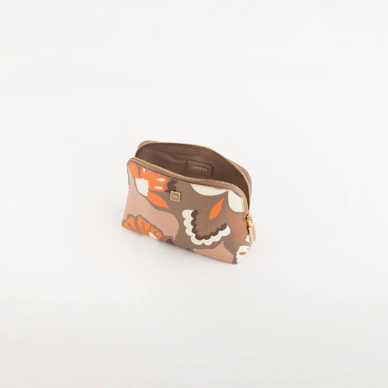 كاربيزا Women's Toiletry Bag Bouquet Wallet V1 Taupe/Multicolour