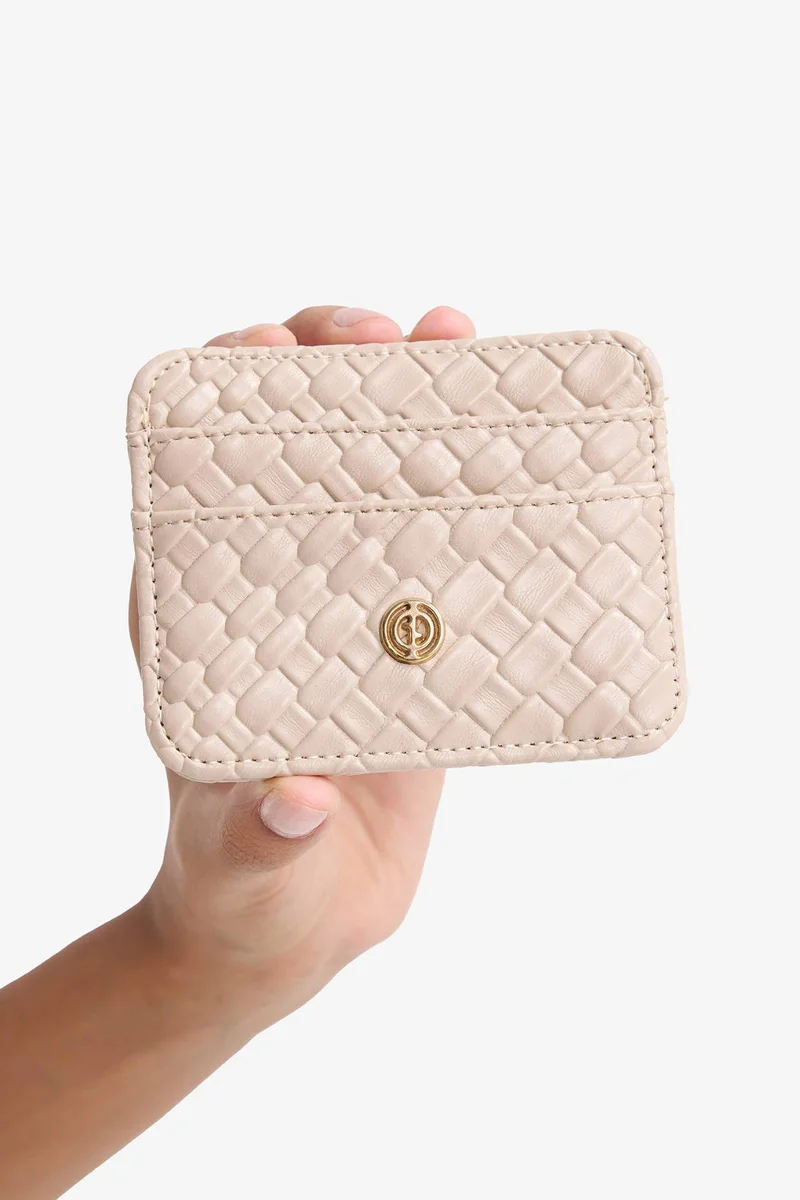 ديفاكتو Woman Faux Leather Business Card Wallet
