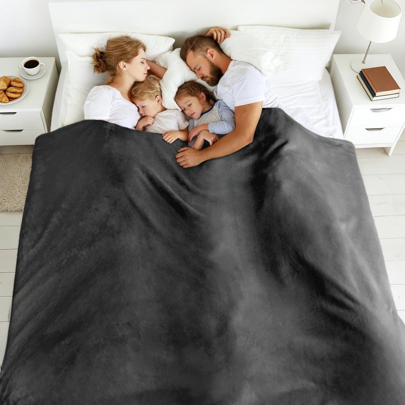Edenleaf Oversized Blanket 120x120 Inches, Giant Huge Companion for Bed, Sofa,Travel and Camping, Extra Large Big Soft Blanket Fits The Whole Family and Outdoors, Dark Grey 10'x10' - Image 3
