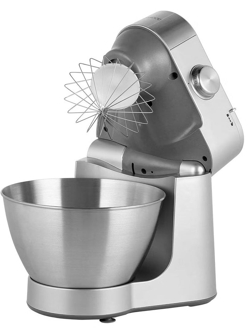 كينورث خلاط كينوود بروسبيرو KM240، خلاط طعام قوي وعملي باللون الفضي، مزود بمضرب على شكل حرف K، وخطاف عجين، وخفاقة بالون، ووعاء سعة 4.3 لتر - Image 2