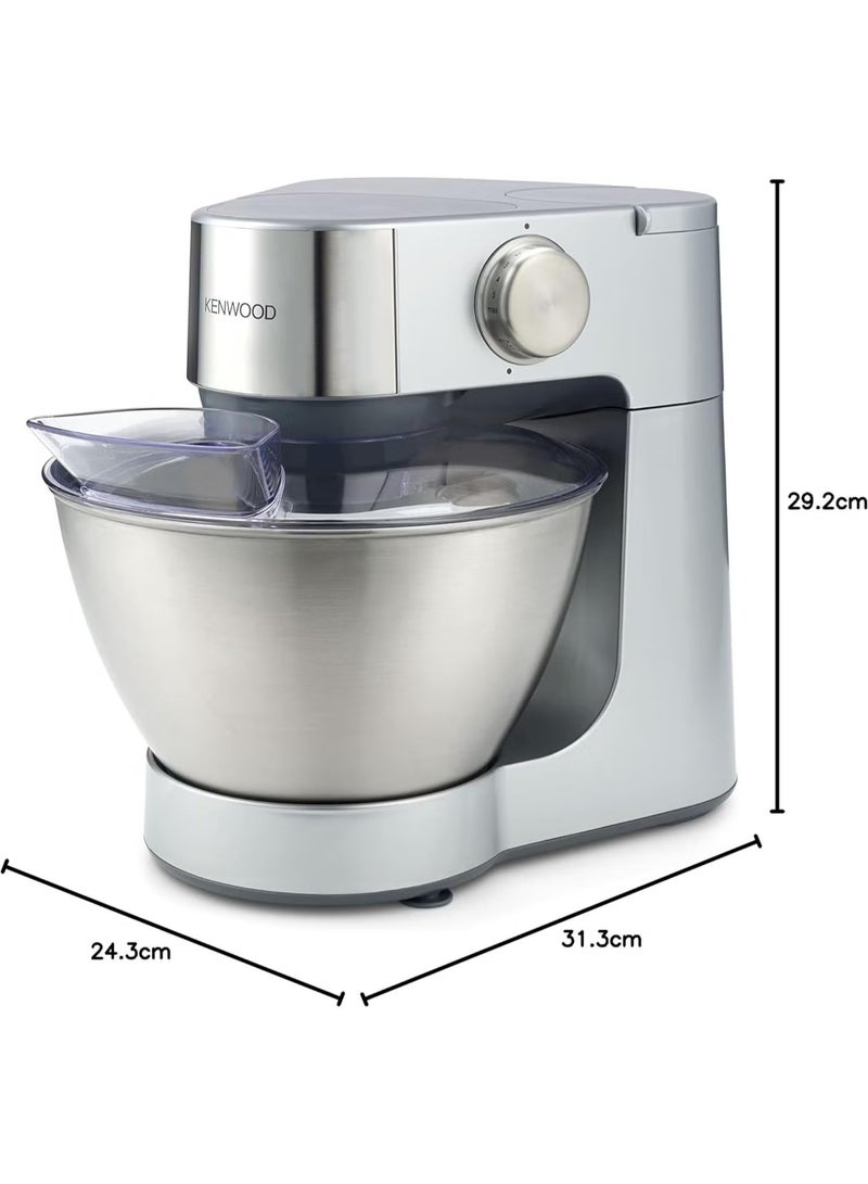 كينورث خلاط كينوود بروسبيرو KM240، خلاط طعام قوي وعملي باللون الفضي، مزود بمضرب على شكل حرف K، وخطاف عجين، وخفاقة بالون، ووعاء سعة 4.3 لتر - Image 4