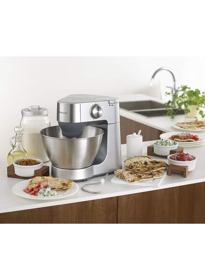 كينورث خلاط كينوود بروسبيرو KM240، خلاط طعام قوي وعملي باللون الفضي، مزود بمضرب على شكل حرف K، وخطاف عجين، وخفاقة بالون، ووعاء سعة 4.3 لتر - Image 3