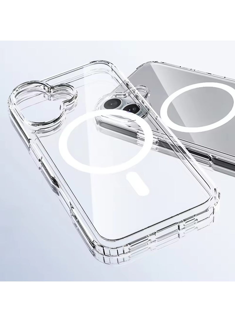 تي دبليو إي جي جي أو أن - جراب شفاف لهاتف iPhone 16 Plus مزود بمنفذ MagSafe، جراب شفاف مزود بمنفذ MagSafe متوافق مع هاتف Apple iPhone 16 Plus مقاس 6.7 بوصة - Image 1