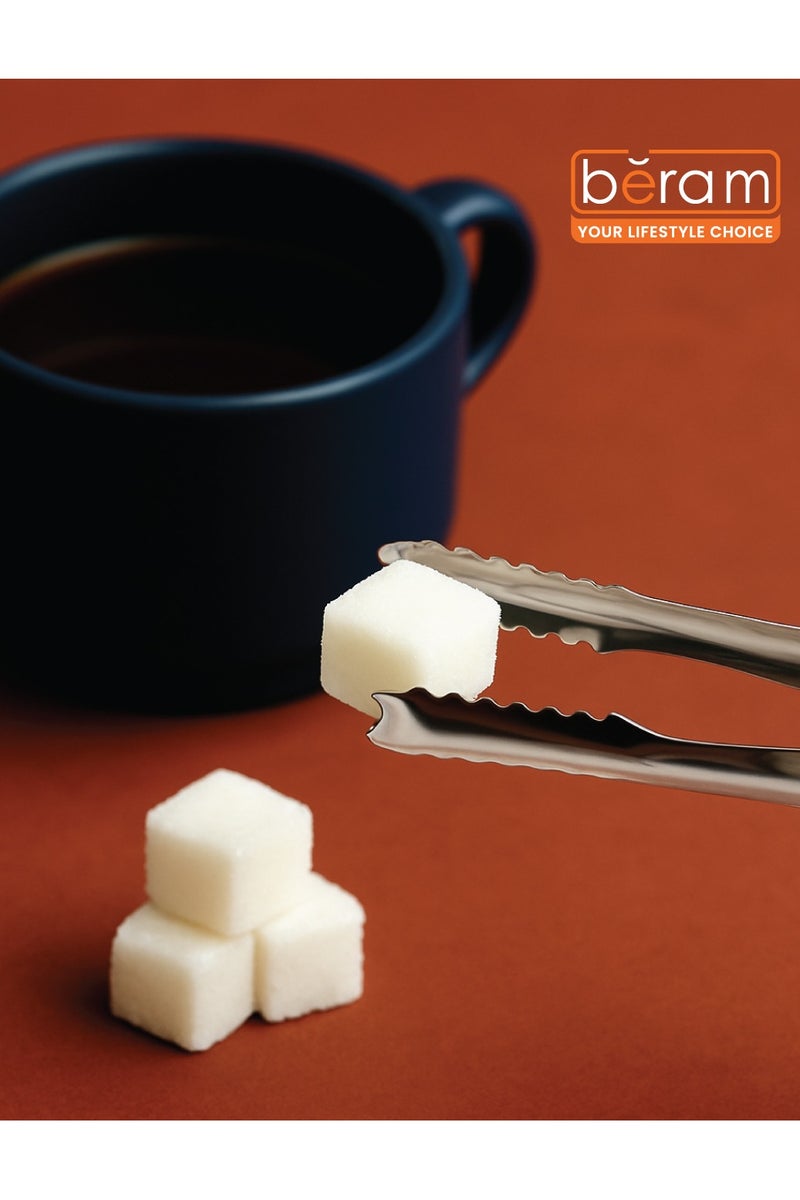 Beram Sugar Tong – Stainless Steel Mini Tongs for Sugar Cubes, Ice, Snacks & Tea Parties – Durable, Rust-Resistant (6, Silver, Zig Zag 12.5) - Image 4