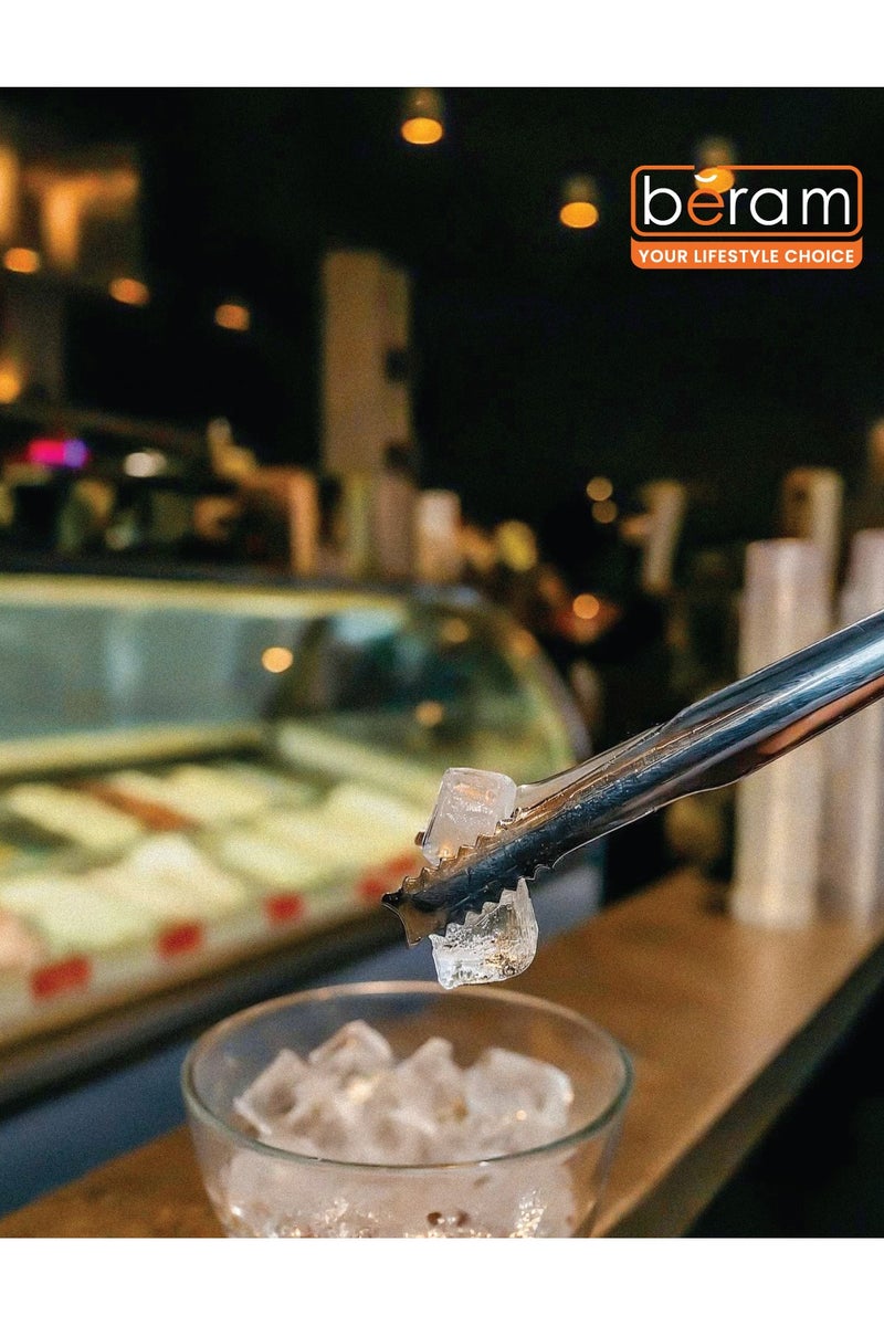 Beram Sugar Tong – Stainless Steel Mini Tongs for Sugar Cubes, Ice, Snacks & Tea Parties – Durable, Rust-Resistant (6, Silver, Zig Zag 12.5) - Image 5