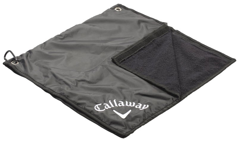 Callaway منشفة جولف 2 في 1 من كالاواي وغطاء مطر لحقيبة الجولف 18.00" × 18.00"، أسود - Image 4