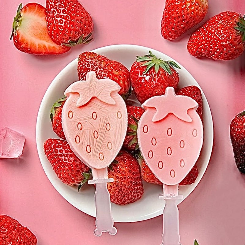 UIVXXUD 3 Pcs Popsicles Molds Bpa Free,Cute Versatile Ice Pop Silicone Popsicle Molds For Toddlers and kids.Homemade Frozen,Popsicle Maker Mold Set Easy to Unmold (3 PCS (fruit*1+love*1+ice cream*1)) - Image 5
