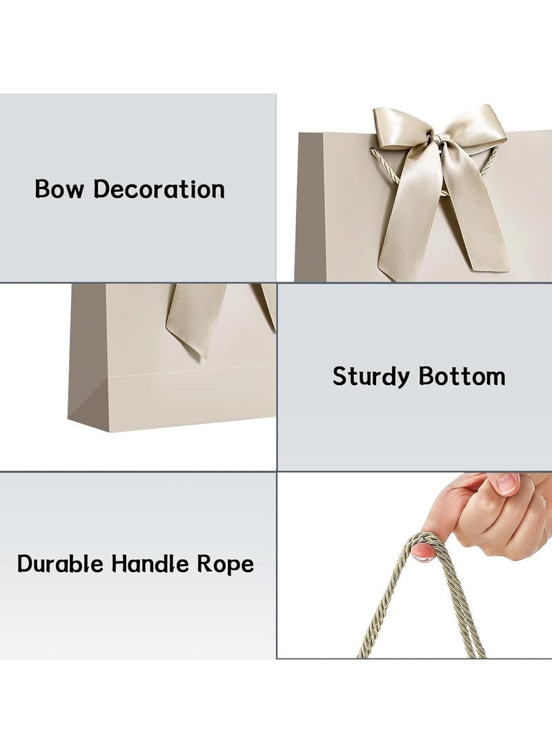 أكياس هدايا، 2 كيس هدايا كبير، 2 شريط و2 بطاقة تهنئة، 4 ورقات من المناديل الورقية، أكياس هدايا ورقية محمولة بمقابض، أكياس هدايا عيد الميلاد، أكياس هدايا حفلات الزفاف وعيد الأم - Image 3