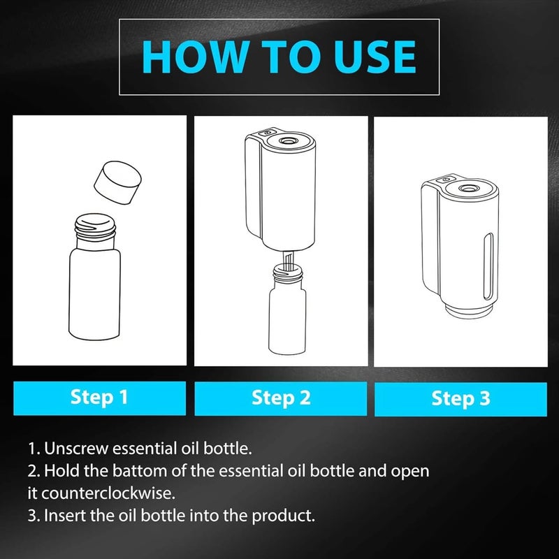 HUALEI-V Smart Car Air Freshener Diffuser with 3 Adjustable Modes and Essential Oils - Image 5