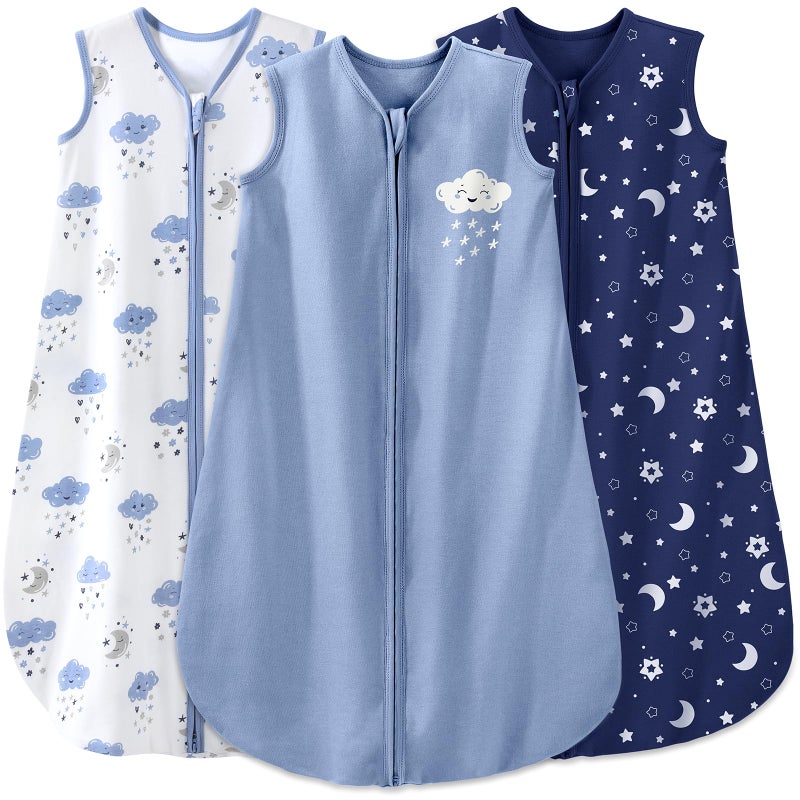 YOOFOSS Yoofoss Baby Sleep Sack 1218 Months Baby Wearable Blanket 100 Organic Cotton 2Way Zipper TOG 05 Toddler Sleeping Sack 3 Pack Lightweight Sleep Sacks for Babies