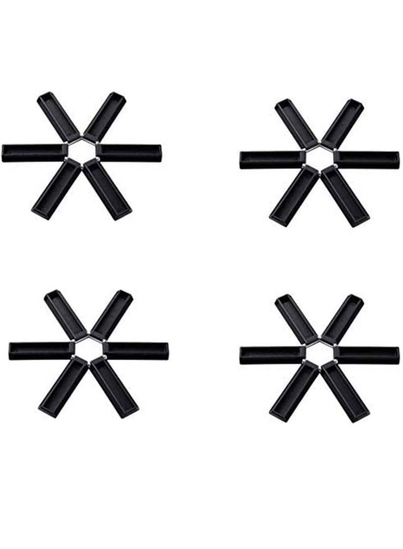 Y&D Heat Insulation Pad, Creative Folding Placemats, Bowl Cup Non-Slip Heat-Resistant Washable, Used Multi Purpose for Pots and Pans Kitchen Accessories Hot Dish Table Pot Holders, 4 PCS  - Image 1