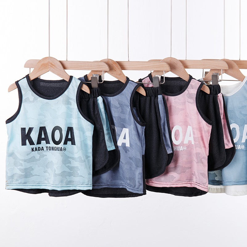 Children'S Sports Vest Suit Children'S Clothing Summer Summer Thin Mesh Basketball Clothes Training Clothes Girls Boys New - Image 3