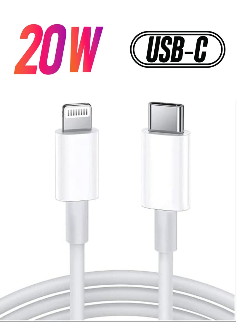 Generic - USB C to 8pin Cable Compatible with iPhone 13 Pro Max/12/11 Pro/X/XS/XR/8 Plus/AirPods Pro, Supports Power Delivery, 2M, - Image 1