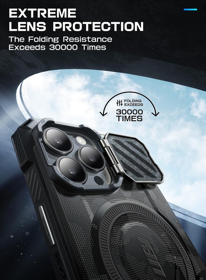 SUPCASE for iPhone 15 Pro Max Case with Camera Cover & Stand (UBMag XT) [Compatible with MagSafe] [Built-in Kickstand] [Military-Grade Protection] Heavy Duty Rugged Magnetic Phone Case, BlackCamo - Image 3