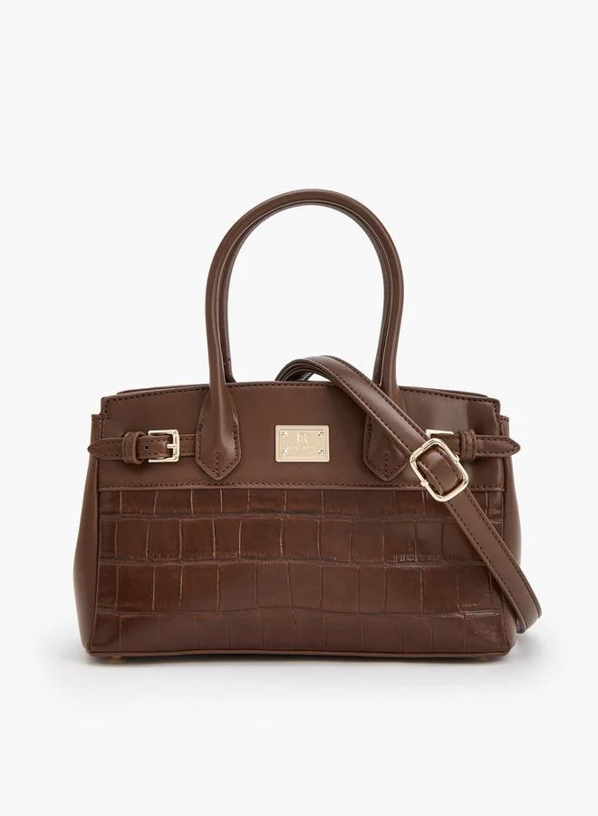 Textured Crossbody Bag With Detachable Strap