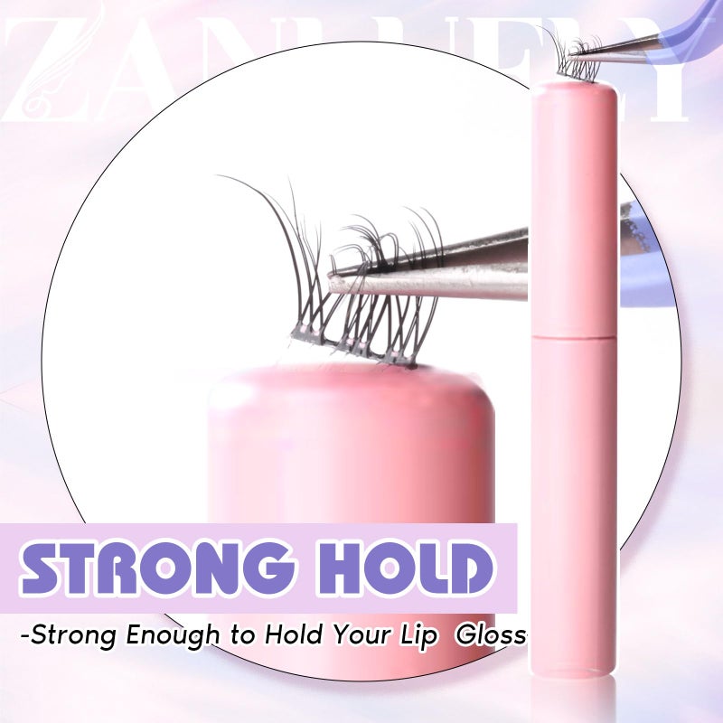 zanlufly Self Adhesive Lash Clusters Natural No Glue Individual Lashes 10-12MM Wispy Self Adhesive Eyelash Clusters with Clear Strips DIY Eyelash Extensions by zanlufly - Image 3