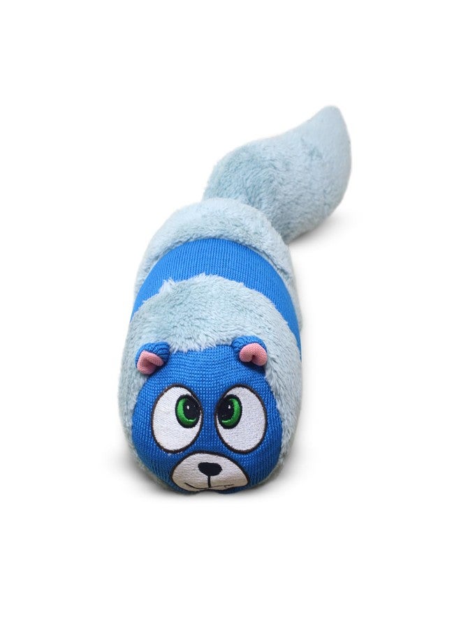 Plushmate x Petaholic Interactive Squeaky Squirrel Dog Toy | Plush with Crinkle Paper & Soft Cotton Stuffing | Chew Toy for Teething, Cuddling, Playing & Training | For Puppies & Small Dogs - Fox Blue - Image 1
