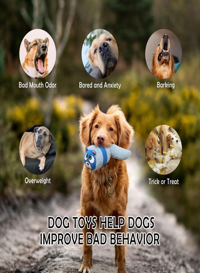 Plushmate x Petaholic Interactive Squeaky Squirrel Dog Toy | Plush with Crinkle Paper & Soft Cotton Stuffing | Chew Toy for Teething, Cuddling, Playing & Training | For Puppies & Small Dogs - Fox Blue - Image 4