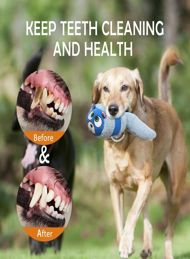 Plushmate x Petaholic Interactive Squeaky Squirrel Dog Toy | Plush with Crinkle Paper & Soft Cotton Stuffing | Chew Toy for Teething, Cuddling, Playing & Training | For Puppies & Small Dogs - Fox Blue - Image 5