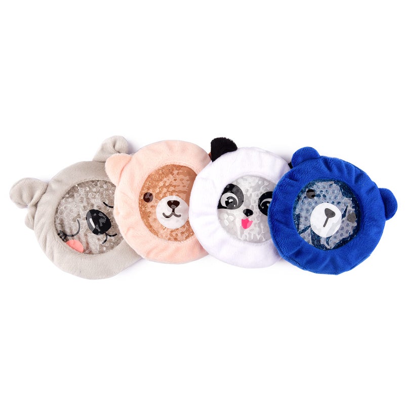 LeonnsÂ® Kids Ice Packs for Boo Boos, Reusable Cold Packs for Toddlers and Children with Soft Animal Covers | Relief for Bumps, Swelling, Bruises and Pain - Cute Gel Ice Pack Set 4-Pack (Panda) - Image 2