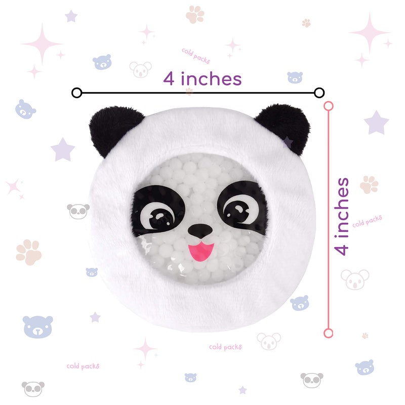 LeonnsÂ® Kids Ice Packs for Boo Boos, Reusable Cold Packs for Toddlers and Children with Soft Animal Covers | Relief for Bumps, Swelling, Bruises and Pain - Cute Gel Ice Pack Set 4-Pack (Panda) - Image 3