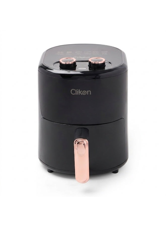 Clikon 1200W Air Fryer | 4L Capacity | Practical Air Cooking | Convenient Kitchen Appliance | 2-Year Warranty | CK353 | Black 4 L 1200 W CK353 Black/Brown - Image 1