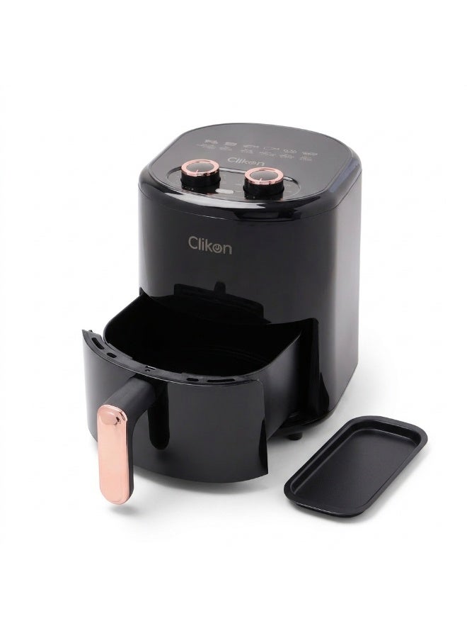 Clikon 1200W Air Fryer | 4L Capacity | Practical Air Cooking | Convenient Kitchen Appliance | 2-Year Warranty | CK353 | Black 4 L 1200 W CK353 Black/Brown - Image 3