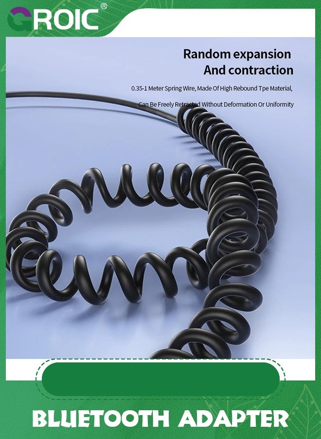 GROIC Aux Bluetooth Adapter 5.0 with Built-in Microphone CD Quality 10M Transmission Receiver,Bluetooth Receiver adds to Car, Speaker for Hands-Free Call, Voice Navigation, Phone Music - Image 5