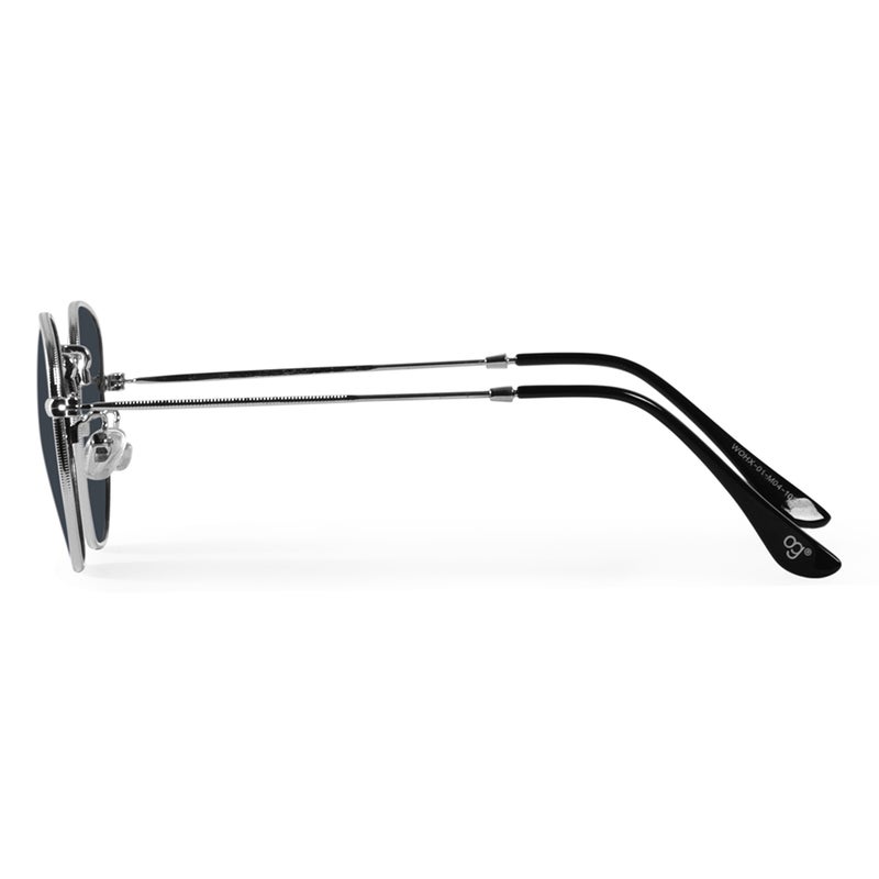 Woggles Silver Polarized Hexagonal Sunglasses - Image 5