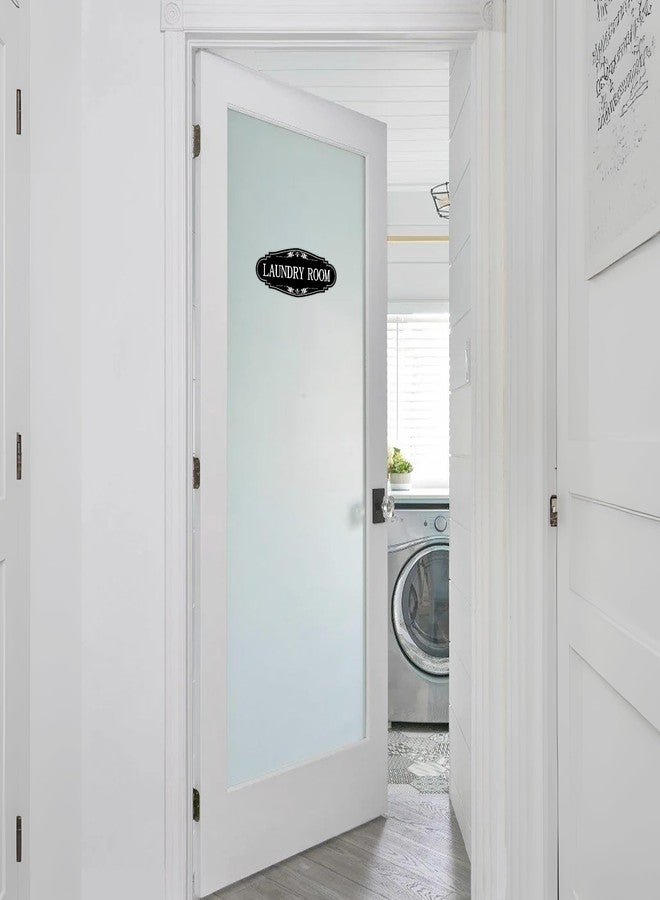 LUHIMO Laundry Room Door Sign for Business and Home，Self-adhesive Waterproof Cute Laundry Room Door Sticker Decals for House, Apartment, Hotel Laundromat Decor（Black） - Image 5